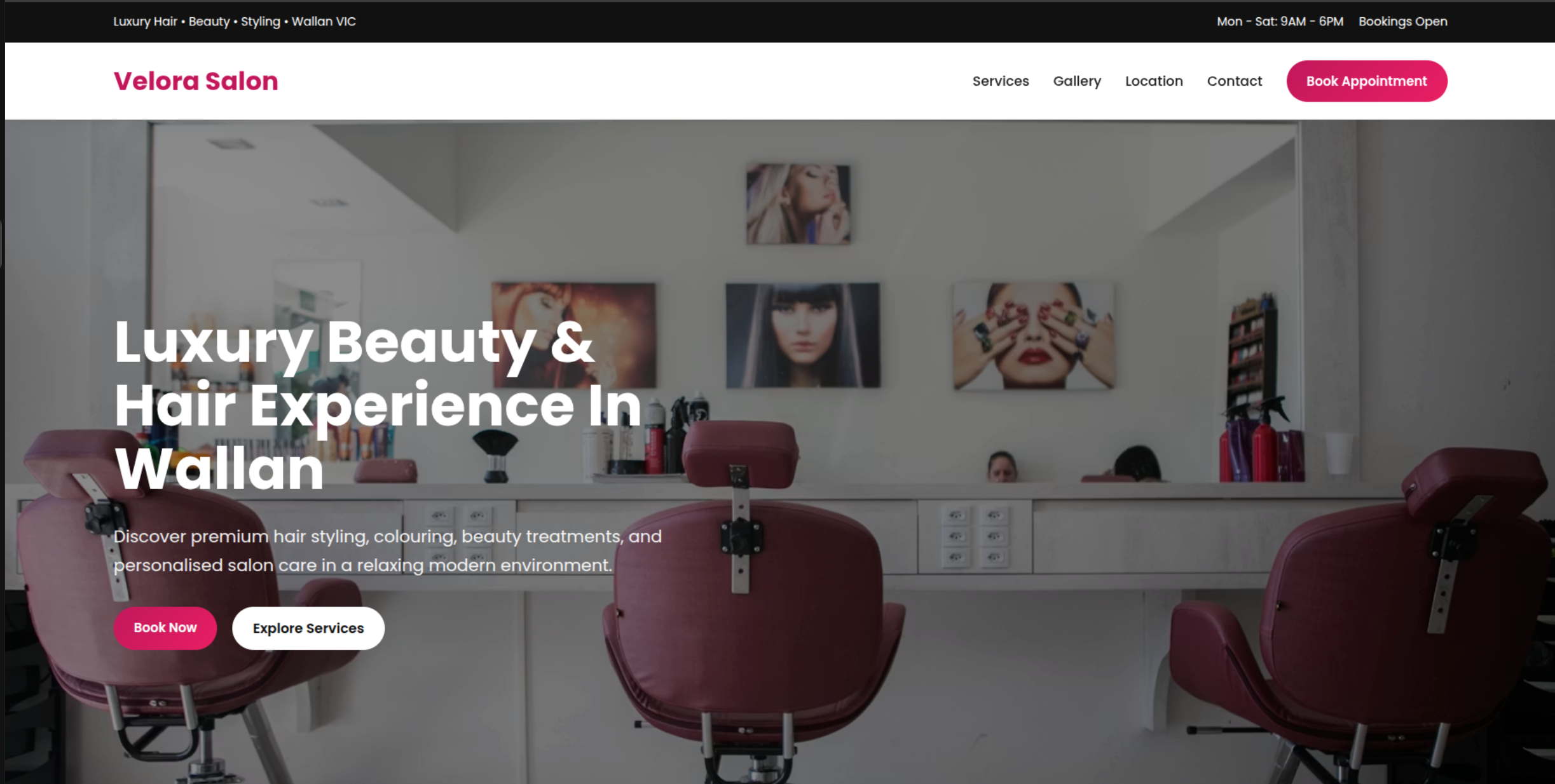 Saloon Website Template